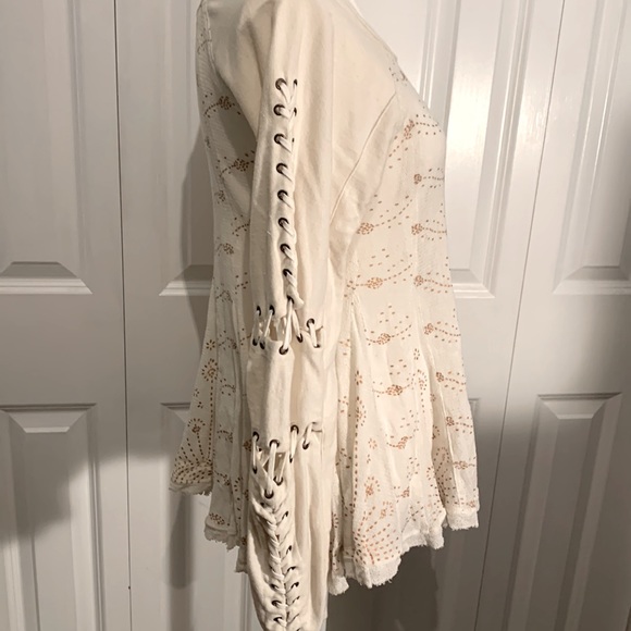 Free People Romantic collection size L gorgeous top with laces up sleeves - Picture 2 of 7